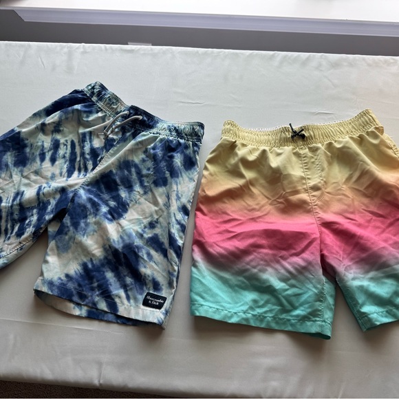 abercrombie kids Other - Abercrombie Blue & White and Multicolored Swim Shorts, Sz 13/14 Kid’s Clothing